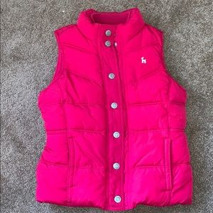 Hot pink puffer vest